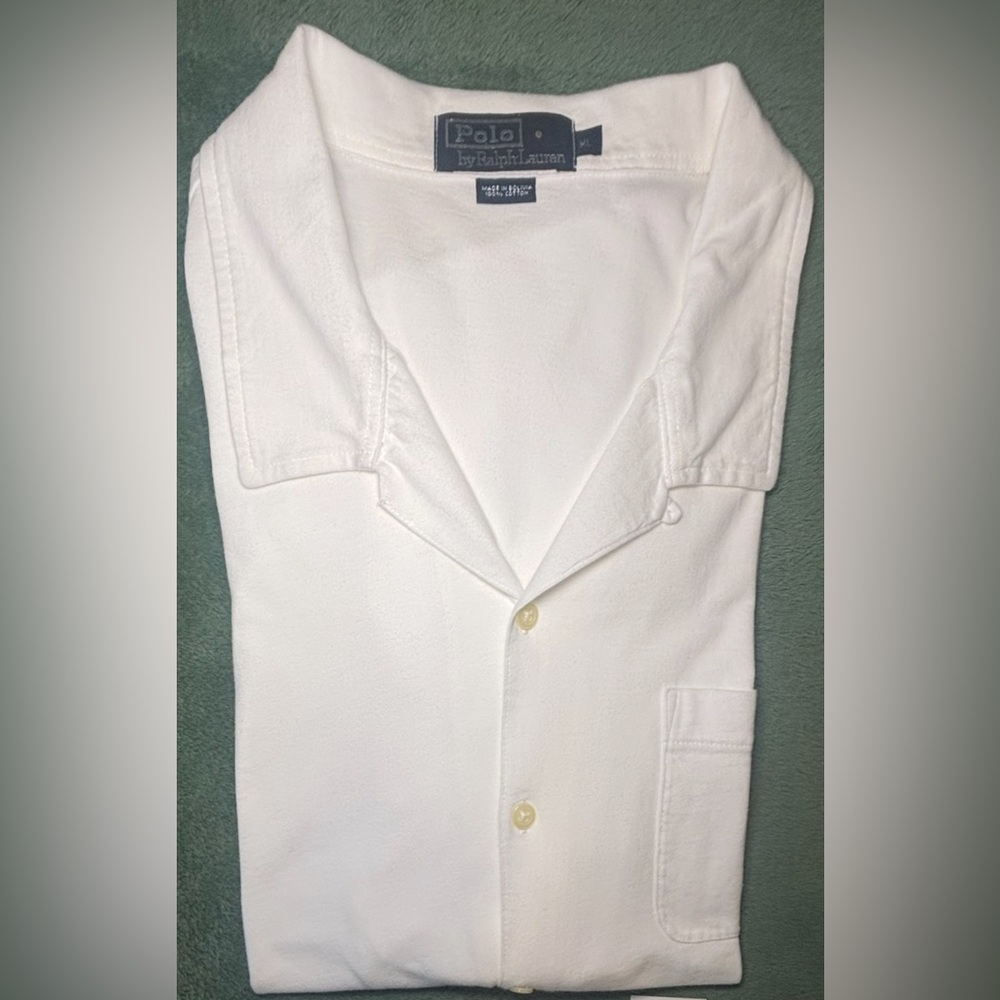 Ralph Lauren White Casual Button Down Shirt, Size: XL (5226)